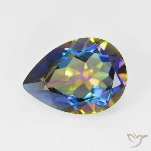 5.22ct 天然 彩色 神秘石英, 梨形, VVS