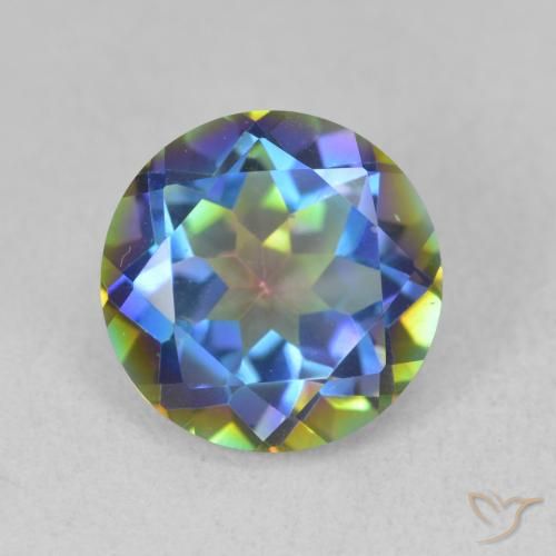3.52ct 天然 彩色 神秘石英, 圆形的, VVS-VS