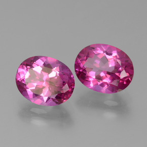 克拉天然镀膜托帕石，椭圆形切割，VS