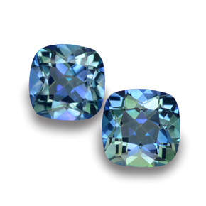 克拉天然镀膜托帕石，垫形剪裁，VVS-VS