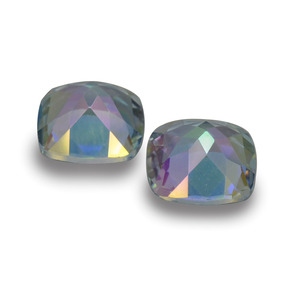 克拉天然镀膜托帕石，垫形剪裁，VVS-VS