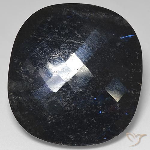 40.32ct 天然 黑色带蓝色闪光 Nuummite, 软垫, 不透明