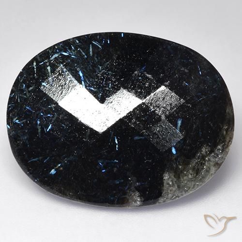 38.94ct 天然 黑色 Nuummite, 椭圆形, 不透明