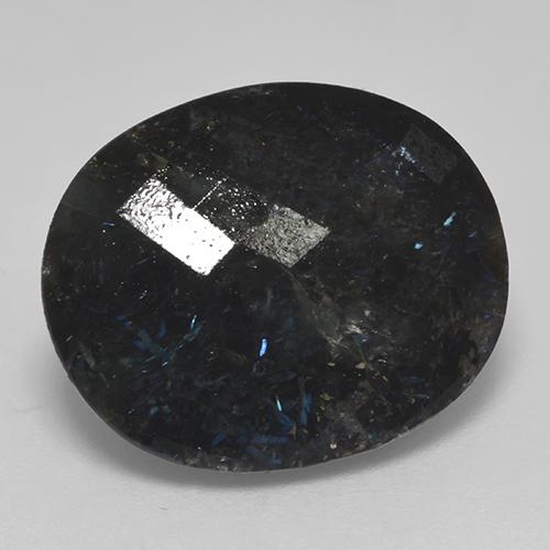 14.99克拉天然黑色努米石，椭圆形切割，18×14.7毫米，不透明