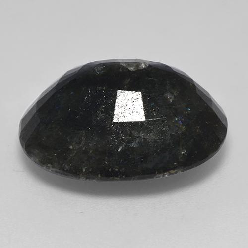14.99克拉天然黑色努米石，椭圆形切割，18×14.7毫米，不透明