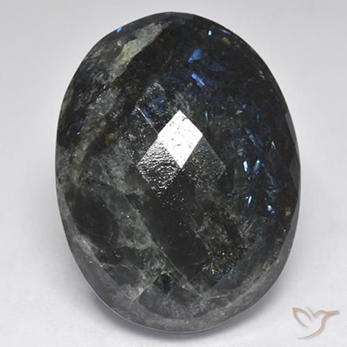 29.47克拉天然Nuummite，椭圆形，不透明