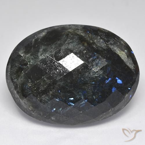 29.47克拉天然Nuummite，椭圆形，不透明