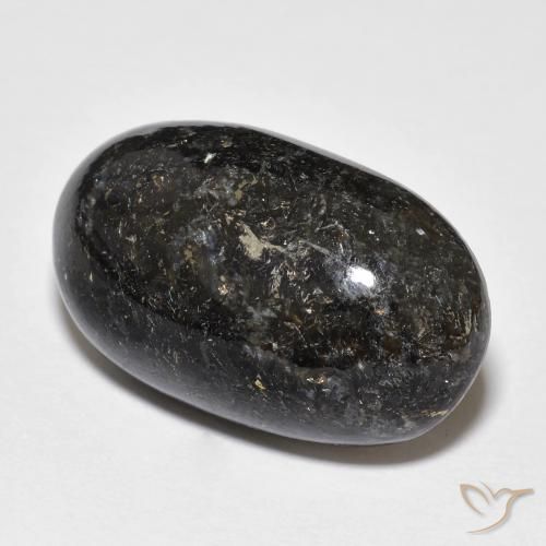 23.04ct 天然 黑色带蓝色闪光 努米特, 椭圆形, 不透明