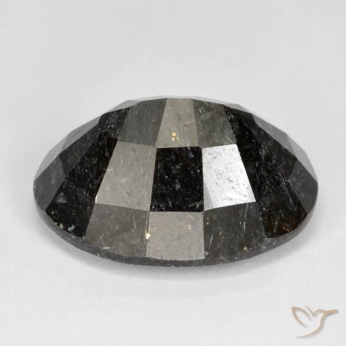 22.20克拉天然Nuummite，椭圆形，不透明