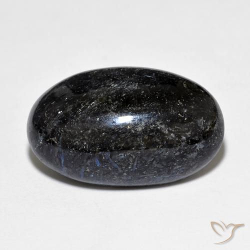 10.77ct 天然 黑色带蓝色闪光 Nuummite, 椭圆形, 不透明