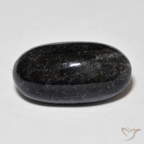 14.55ct 天然 黑色带蓝色闪光 努米特, 椭圆形, 不透明