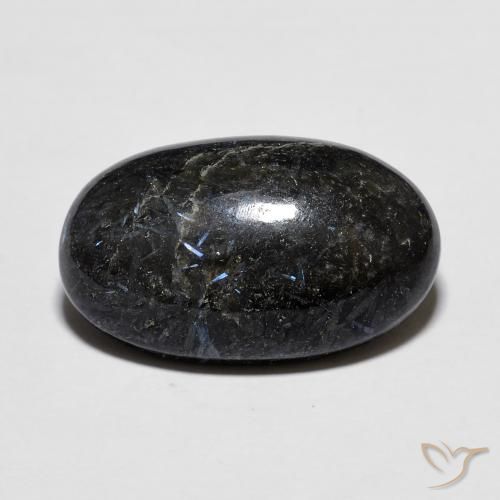 9.75ct 天然 黑色带蓝色闪光 努米特, 椭圆形, 不透明