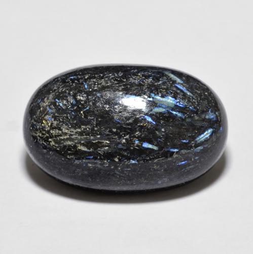 11.98克拉天然黑色努米石，椭圆形切割，18×11.4毫米，不透明