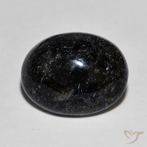 10.82ct 天然 黑色带蓝色闪光 努米特, 椭圆形, 不透明