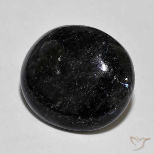 14.33ct 天然 黑色带蓝色闪光 Nuummite, 椭圆形, 不透明