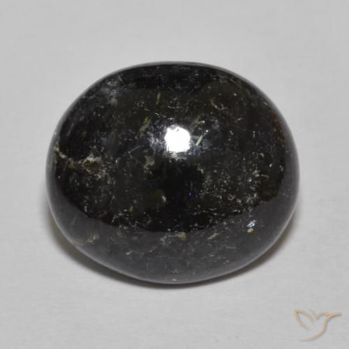 8.46ct 天然 黑色带蓝色闪光 Nuummite, 椭圆形, 不透明