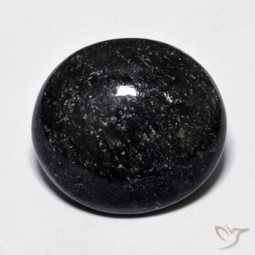 14.23ct 天然 黑色带蓝色闪光 Nuummite, 椭圆形, 不透明