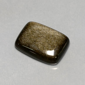 6.45克拉天然黄色黑曜石，垫形剪裁，15.8×11.7毫米，不透明