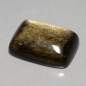 7.76克拉天然黄色黑曜石，垫形剪裁，15.8×11.7毫米，不透明