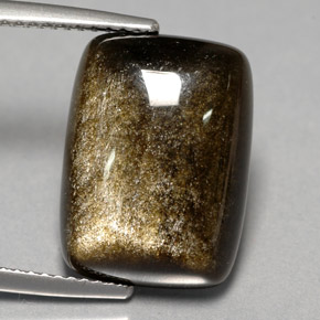 7.76克拉天然黄色黑曜石，垫形剪裁，15.8×11.7毫米，不透明