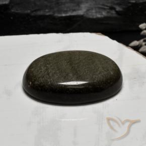 26.78克拉天然黑曜石，椭圆形，不透明