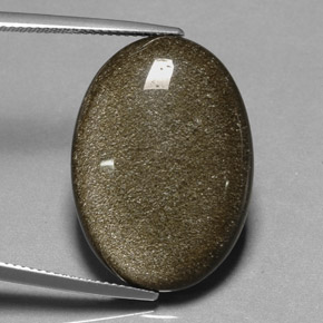 18.91克拉天然黑曜石，椭圆形切割，不透明