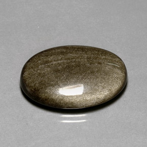 16.44克拉天然黄色黑曜石，椭圆形切割，25.1×18.3毫米，不透明