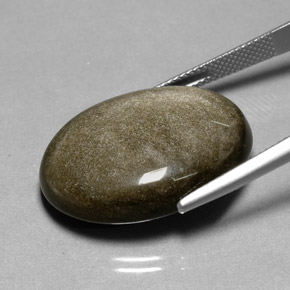 22.53克拉天然黑曜石，椭圆形切割，不透明