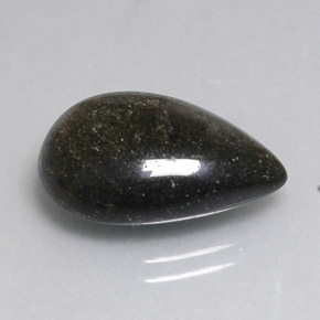 8.26克拉天然黄色黑曜石，梨形，18.7×12.5毫米，不透明