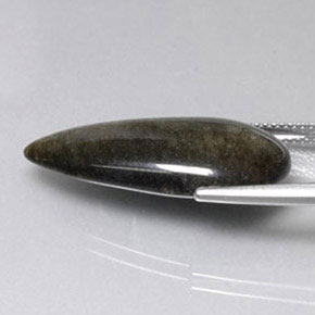 12.96克拉天然黄色黑曜石，梨形，26.8×14.6毫米，不透明