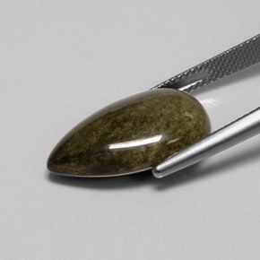 9.16克拉天然黑曜石，梨形，不透明