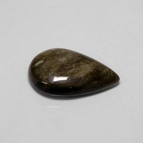7.12克拉天然黑曜石，梨形，不透明