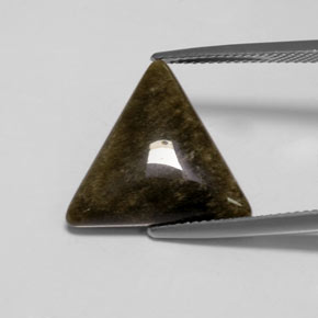6.22克拉天然黑曜石，胖三角形，不透明