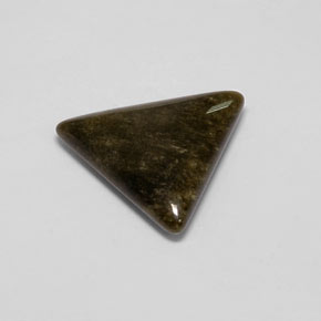 6.22克拉天然黑曜石，胖三角形，不透明