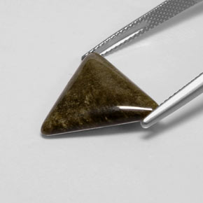 6.22克拉天然黑曜石，胖三角形，不透明