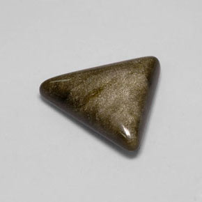8.68克拉天然黄色黑曜石，三角形，18.2×16.9毫米，不透明