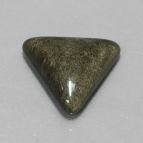 4.65克拉天然黑曜石，胖三角形，不透明