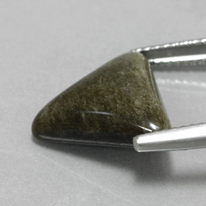 4.65克拉天然黑曜石，胖三角形，不透明