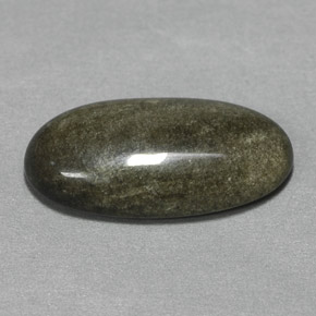 4.73克拉天然黄色黑曜石，椭圆形切割，17.4×9毫米，不透明