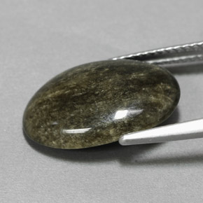 4.72克拉天然黑曜石，椭圆形切割，不透明