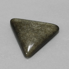 3.29克拉天然黄色黑曜石，三角形，14.4×13.1毫米，不透明