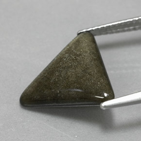 3.29克拉天然黄色黑曜石，三角形，14.4×13.1毫米，不透明