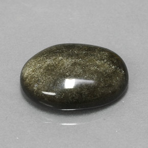 3.01克拉天然黄色黑曜石，椭圆形切割，12.5×9.2毫米，不透明