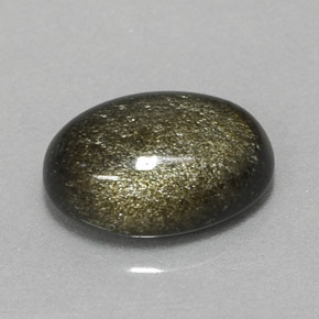 2.56克拉天然黄色黑曜石，椭圆形切割，11.2×7.8毫米，不透明