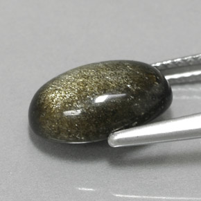 2.56克拉天然黄色黑曜石，椭圆形切割，11.2×7.8毫米，不透明