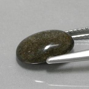 2.30克拉天然黑曜石，椭圆形切割，不透明