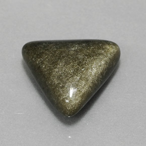 2.99克拉天然黑曜石，胖三角形，不透明