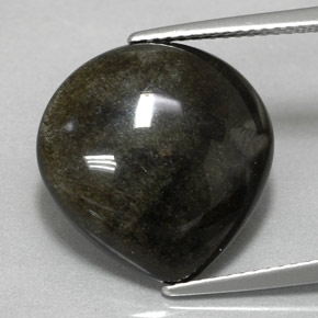 8.58克拉天然黄色黑曜石，梨形，16.5×16毫米，不透明