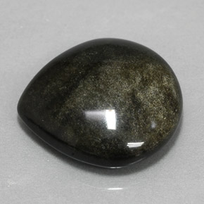 8.58克拉天然黄色黑曜石，梨形，16.5×16毫米，不透明