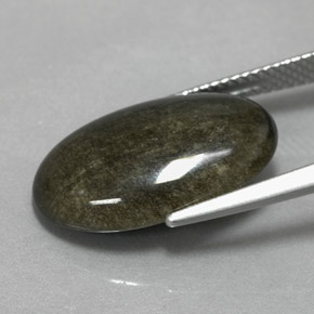 7.22克拉天然黑曜石，椭圆形切割，不透明